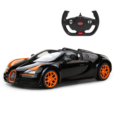 Dealsmate Remote Control Bugatti Grandsport Vitesse 1:14 Scale Black Brand New Sports Car