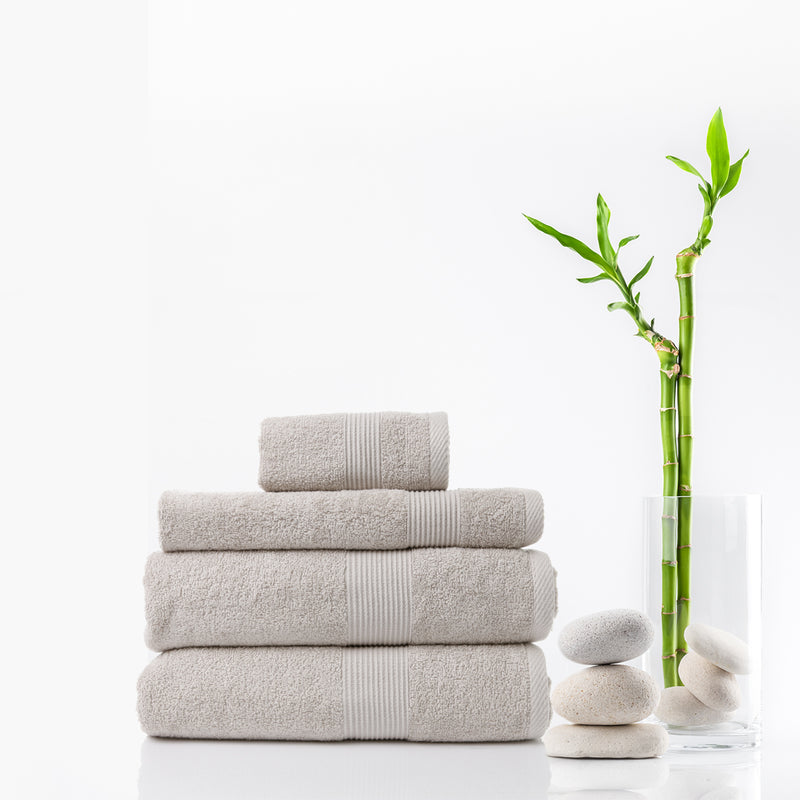 Dealsmate Royal Comfort 4 Piece Cotton Bamboo Towel Set 450GSM Luxurious Absorbent Plush - Sea Holly