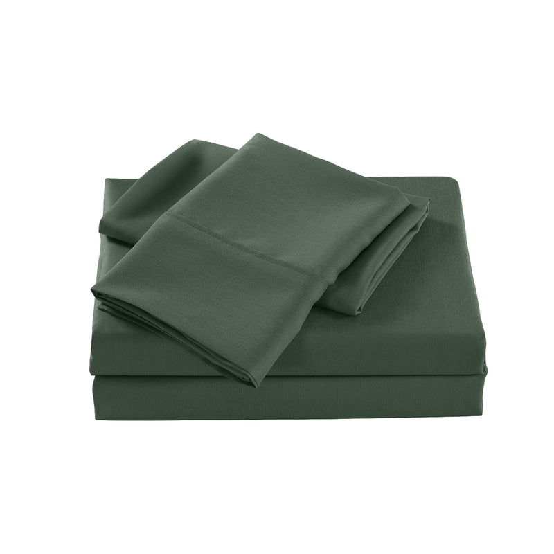 Dealsmate Royal Comfort 2000 Thread Count Bamboo Cooling Sheet Set Ultra Soft Bedding - Queen - Olive