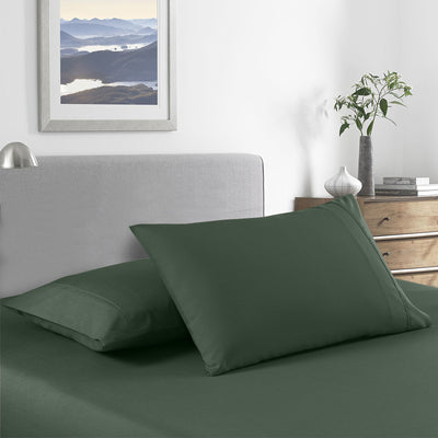 Dealsmate Royal Comfort 2000 Thread Count Bamboo Cooling Sheet Set Ultra Soft Bedding - King - Olive