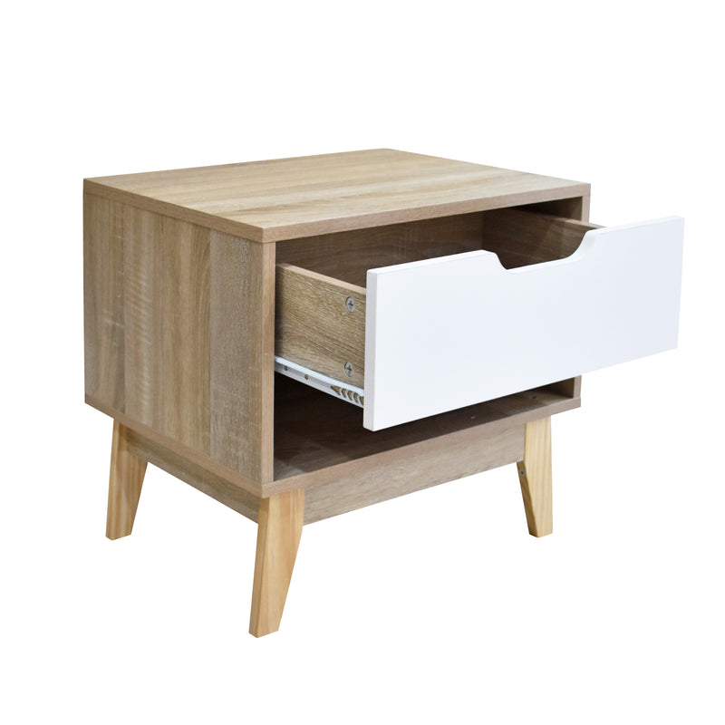 Dealsmate Milano Decor Bedside Table Manly Drawers Nightstand Unit Cabinet Storage
