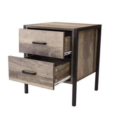 Dealsmate Milano Decor Bedside Table Palm Beach Drawers Nightstand Unit Cabinet Storage