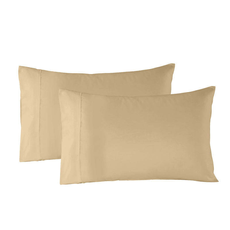 Dealsmate Royal Comfort Bamboo Blended Sheet & Pillowcases Set 1000TC Ultra Soft Bedding - King - Oatmeal