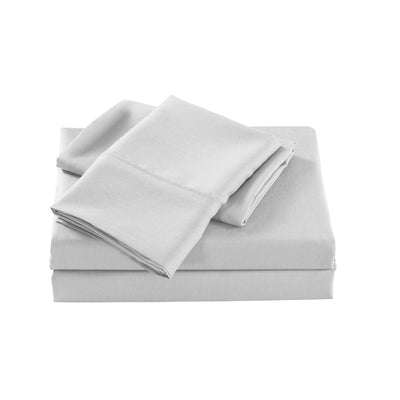 Dealsmate Royal Comfort 2000 Thread Count Bamboo Cooling Sheet Set Ultra Soft Bedding - Single - Pearl Stone