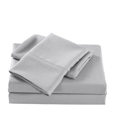 Dealsmate Casa Decor 2000 Thread Count Bamboo Cooling Sheet Set Ultra Soft Bedding - Single - Stonewash Grey
