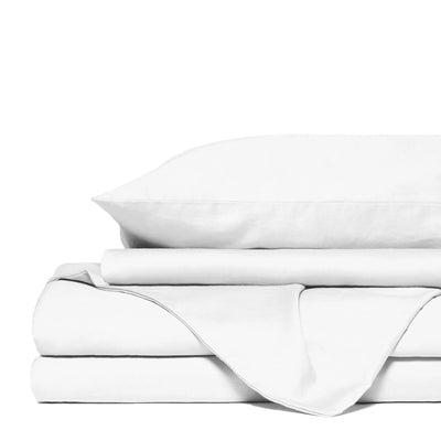 Dealsmate Royal Comfort 4 Piece 1500TC Sheet Set And Goose Feather Down Pillows 2 Pack Set - Double - White