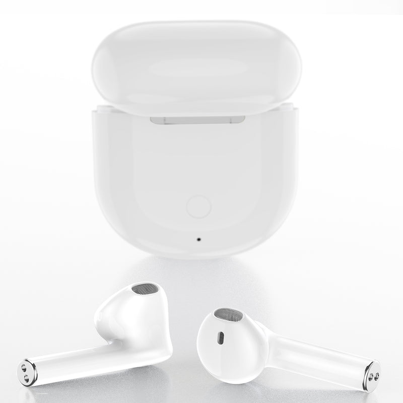 Dealsmate FitSmart Wireless Earbuds Earphones Bluetooth 5.0 For IOS Android In Built Mic - White