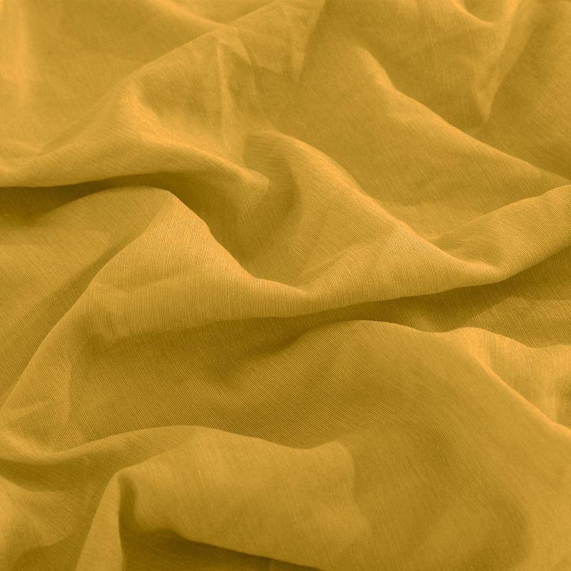 Dealsmate Royal Comfort Flax Linen Blend Sheet Set Bedding Luxury Breathable Ultra Soft - King - Mustard Gold
