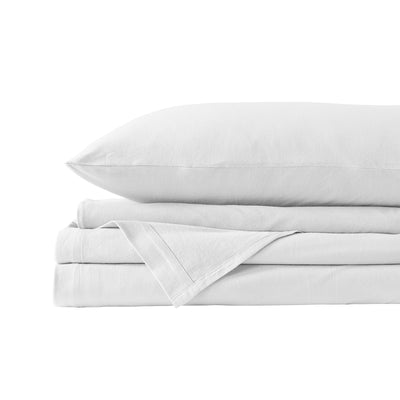 Dealsmate Royal Comfort 100% Jersey Cotton 4 Piece Sheet Set - Queen - White