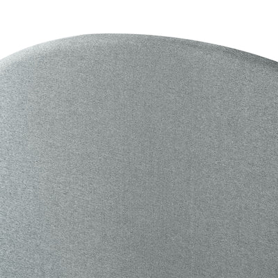 Dealsmate Milano Decor Barcelona Curved Light Grey Bed Head Headboard Bedhead Upholstered - King - Light Grey