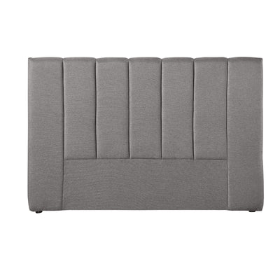 Dealsmate Milano Decor Valencia Mid Grey Bed Head Headboard Bedhead Upholstered - King - Mid Grey
