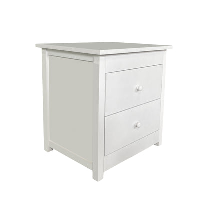 Dealsmate Milano Decor Bedside Table Byron Bay White Storage Cabinet Bedroom - One Pack - White