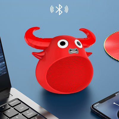 Dealsmate Fitsmart Bluetooth Animal Face Speaker Portable Wireless Stereo Sound - Red