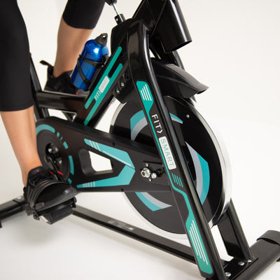 Dealsmate FitSmart Smart Cycle Exercise Bike Spin Bike Stationary Home Gym Fitness Black