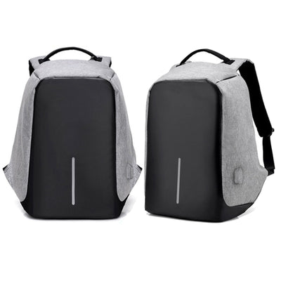 Dealsmate Anti Theft Backpack Waterproof bag School Travel Laptop Bags USB Charging - Grey