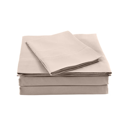 Dealsmate Royal Comfort Bamboo Blended Sheet & Pillowcases Set 1000TC Ultra Soft Bedding - Double - Warm Grey