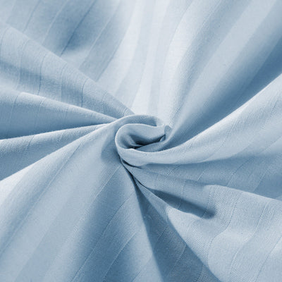 Dealsmate Kensington 1200 Thread Count 100% Egyptian Cotton Sheet Set Stripe Hotel Grade - Double - Chambray