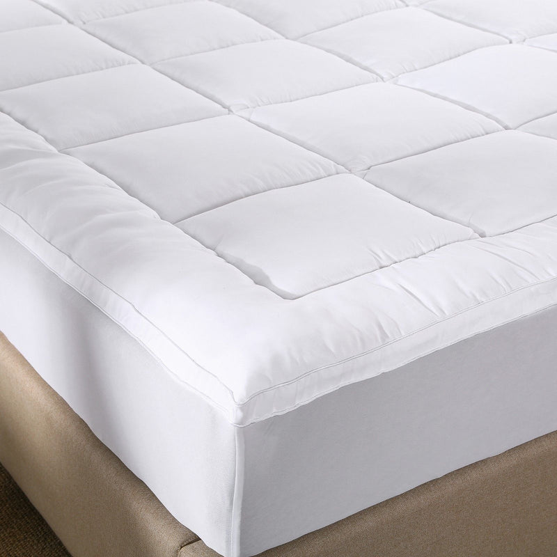 Dealsmate Royal Comfort 1000GSM Memory Mattress Topper Cover Protector Underlay - Single - White