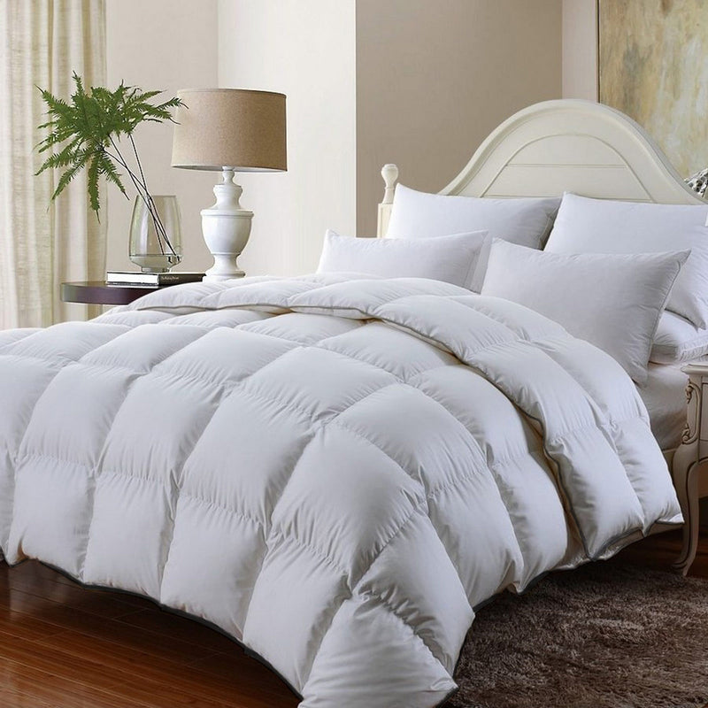 Dealsmate Royal Comfort 350GSM Luxury Soft Bamboo All-Seasons Quilt Duvet  - Double - White