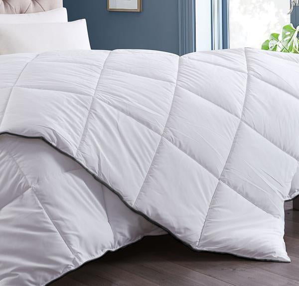 Dealsmate Royal Comfort 350GSM Luxury Soft Bamboo All-Seasons Quilt Duvet  - Double - White