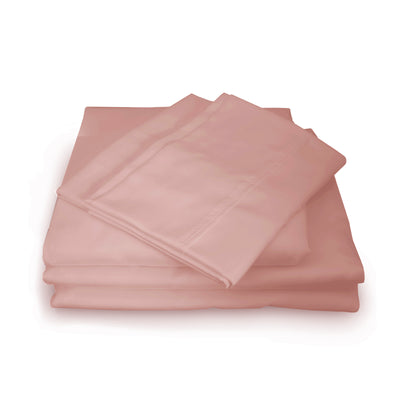 Dealsmate Royal Comfort 1000TC Hotel Grade Bamboo Cotton Sheets Pillowcases Set Ultrasoft - Queen - Blush