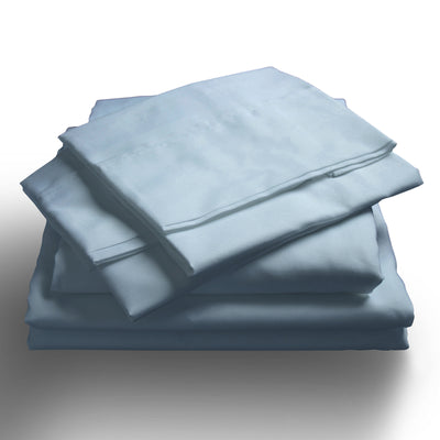 Dealsmate Royal Comfort 1000TC Hotel Grade Bamboo Cotton Sheets Pillowcases Set Ultrasoft - King - Blue Fog