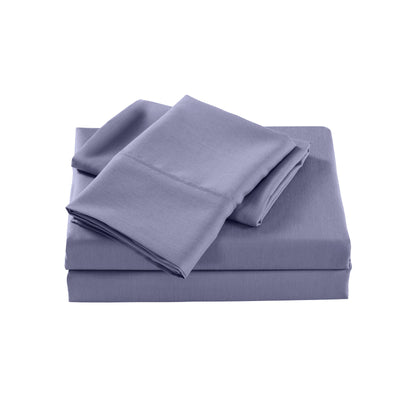 Dealsmate Royal Comfort 2000 Thread Count Bamboo Cooling Sheet Set Ultra Soft Bedding - Double - Lilac Grey