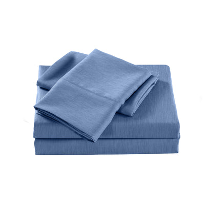 Dealsmate Royal Comfort 2000 Thread Count Bamboo Cooling Sheet Set Ultra Soft Bedding - Queen - Denim