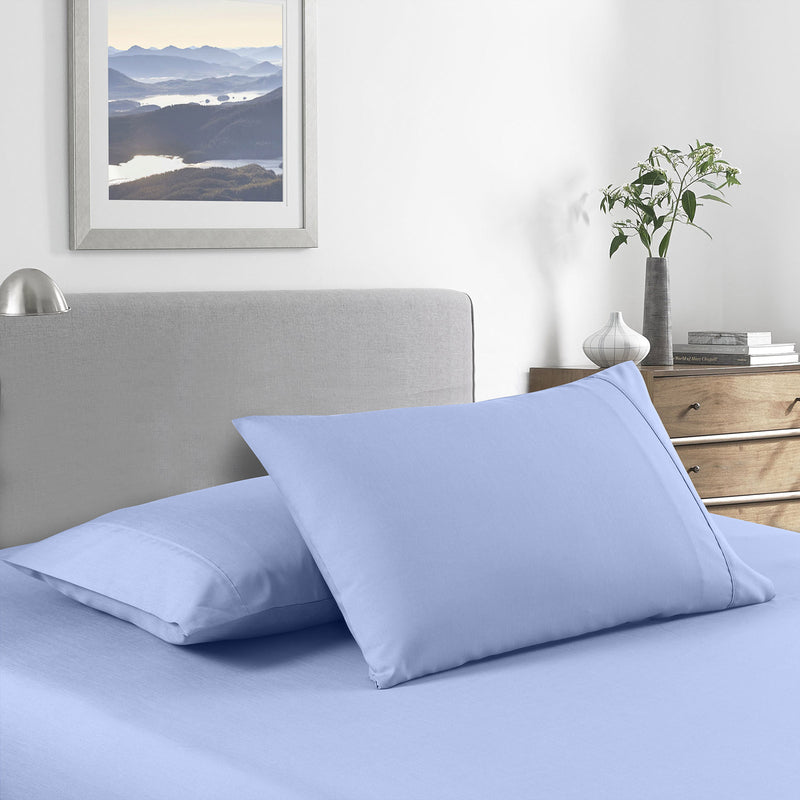 Dealsmate Royal Comfort 2000 Thread Count Bamboo Cooling Sheet Set Ultra Soft Bedding - Queen - Light Blue