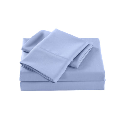 Dealsmate Royal Comfort 2000 Thread Count Bamboo Cooling Sheet Set Ultra Soft Bedding - King - Light Blue
