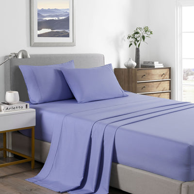 Dealsmate Royal Comfort 2000 Thread Count Bamboo Cooling Sheet Set Ultra Soft Bedding - King - Mid Blue