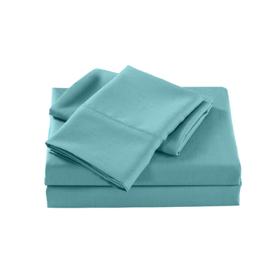 Dealsmate Royal Comfort 2000 Thread Count Bamboo Cooling Sheet Set Ultra Soft Bedding - Single - Aqua
