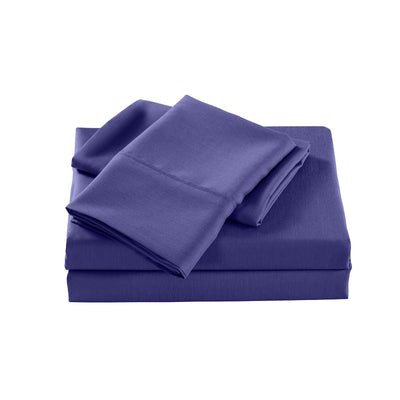 Dealsmate Royal Comfort 2000 Thread Count Bamboo Cooling Sheet Set Ultra Soft Bedding - Single - Royal Blue