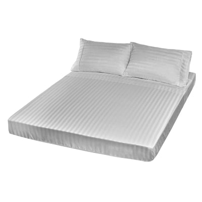 Dealsmate Royal Comfort 1200TC Sheet Set Damask Cotton Blend Ultra Soft Sateen Bedding - Queen - Silver