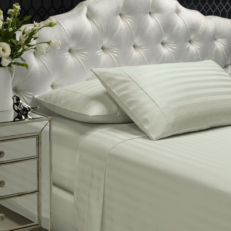 Dealsmate Royal Comfort 1200TC Sheet Set Damask Cotton Blend Ultra Soft Sateen Bedding - King - Silver
