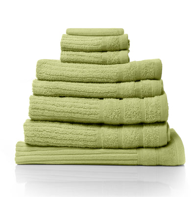 Dealsmate Royal Comfort Eden Egyptian Cotton 600GSM 8 Piece Luxury Bath Towels Set - Spearmint