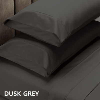 Dealsmate Royal Comfort 1500 Thread Count Cotton Rich Sheet Set 4 Piece Ultra Soft Bedding - Double - Dusk Grey
