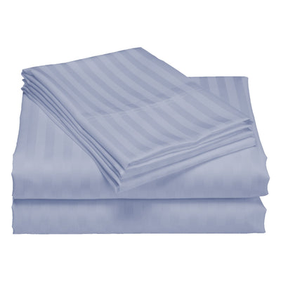 Dealsmate Royal Comfort 1200TC Quilt Cover Set Damask Cotton Blend Luxury Sateen Bedding - King - Blue Fog