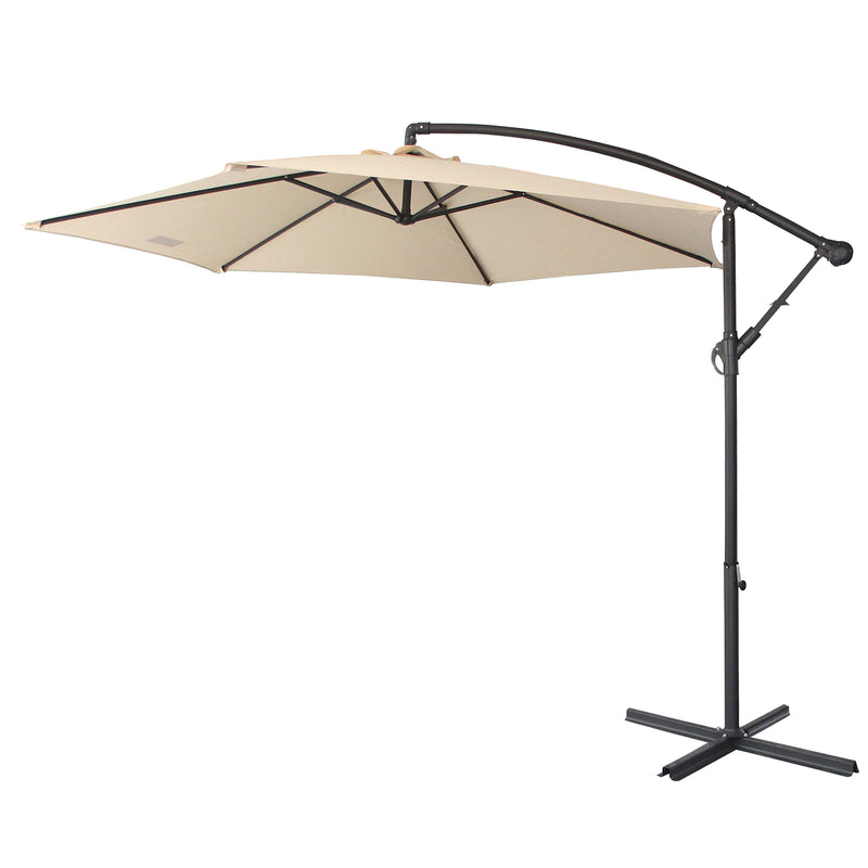 Dealsmate Milano 3M Outdoor Umbrella Cantilever With Protective Cover Patio Garden Shade - Beige