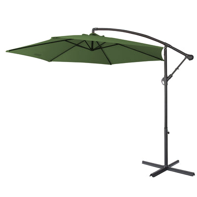 Dealsmate Milano 3M Outdoor Umbrella Cantilever With Protective Cover Patio Garden Shade - Green