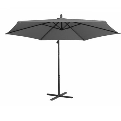 Dealsmate Milano 3M Outdoor Umbrella Cantilever With Protective Cover Patio Garden Shade - Charcoal
