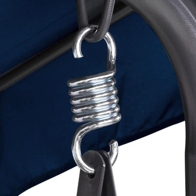 Dealsmate Milano Outdoor Swing Bench Seat Chair Canopy Furniture 3 Seater Garden Hammock - Dark Blue