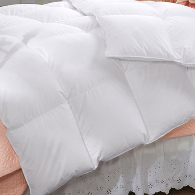 Dealsmate 50% Duck Feather & 50% Duck Down Quilt 500GSM + Duck Pillows Twin Pack Combo - Queen - White