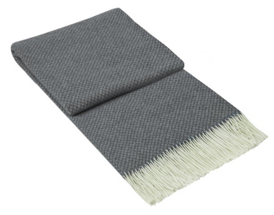 Dealsmate Chiswick Throw - Merino Wool/Cashmere - Grey