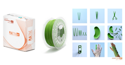 Dealsmate PLA Filament Copper 3D PLActive - Innovative Antibacterial 2.85mm 750gram Apple Green Color 3D Printer Filament