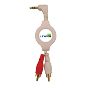 Dealsmate LEVITON SECURITY & AUTOMATION 3.5MM TO 2X RCA CABLE RETRACTABLE PATCH LEAD FOR LEVITON HI-FI