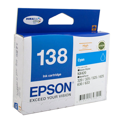 Dealsmate EPSON 138 High Cap Cyan Ink Suit Cartridge NX420,320,325,525,625,630