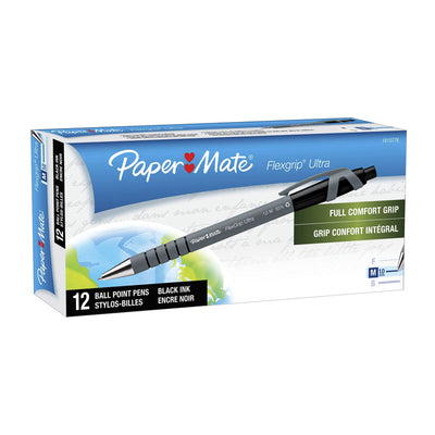 Dealsmate PAPER MATE FlexGrip RT BP 1.0 Bk Box of 12