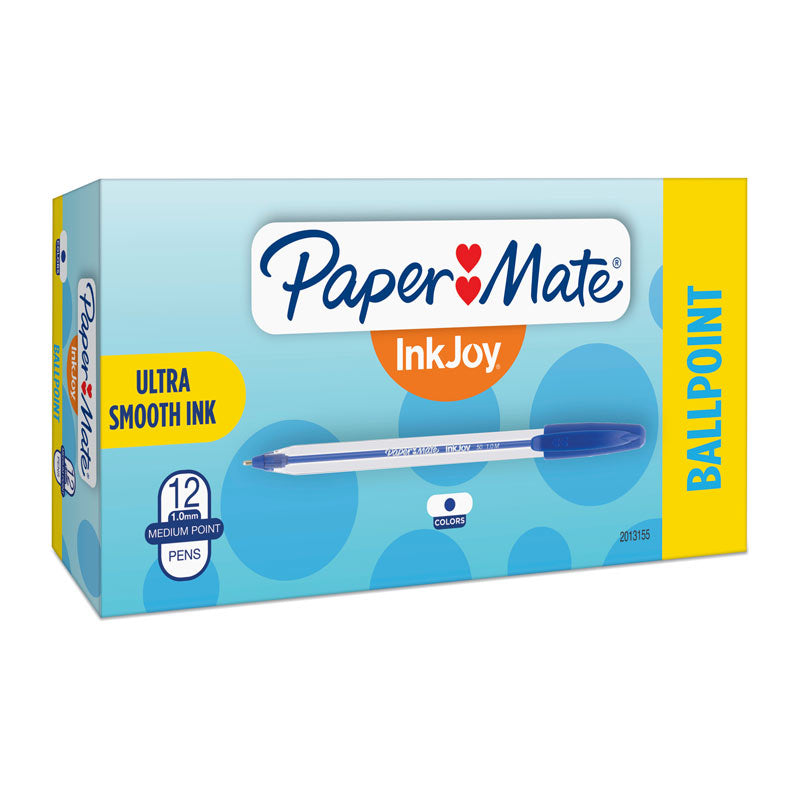 Dealsmate PAPER MATE InkJoy 50ST Ball Pen Blue Box of 12
