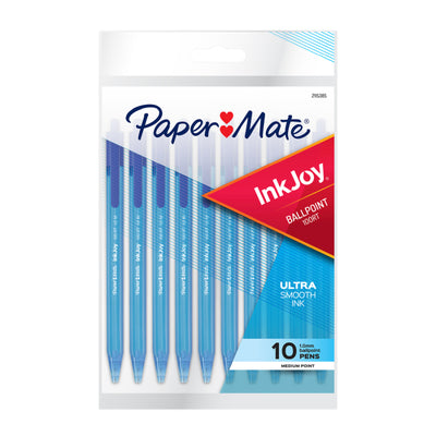 Dealsmate PAPER MATE InkJ Ball Pen 100RT Blue Pack of 10 Box of 12